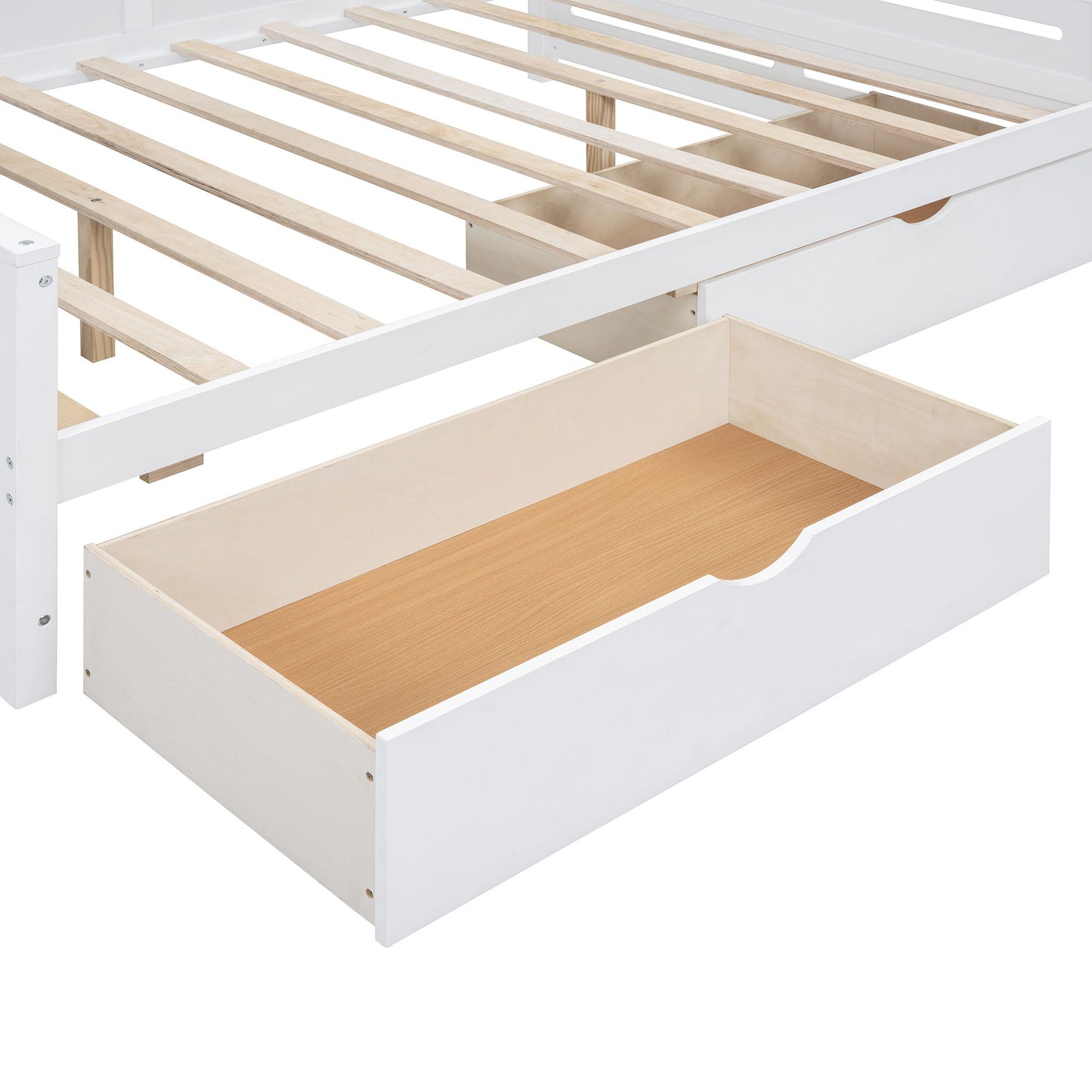 Daybed With All-In-One Cabinet And Shelf