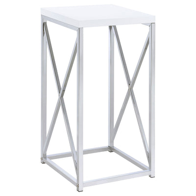 Accent Table With Accents - Glossy White