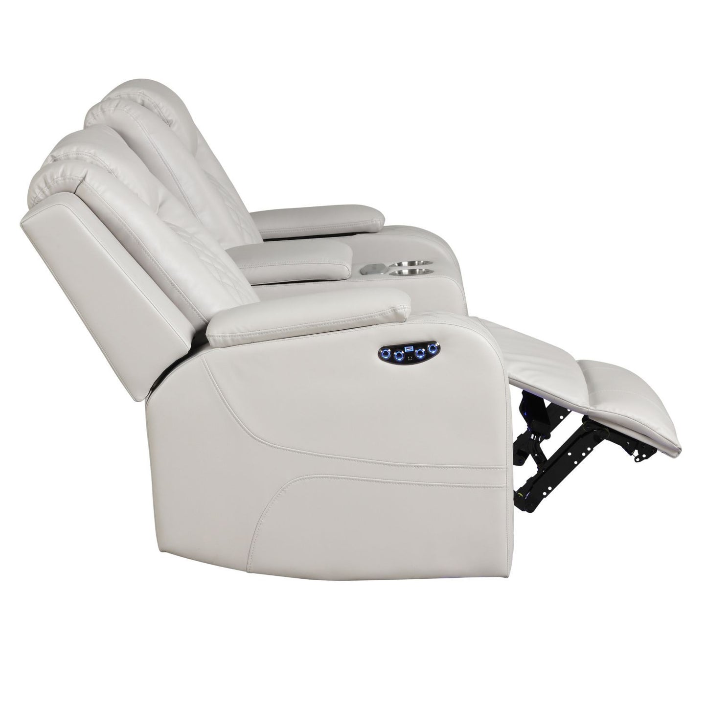 Benz - Power Reclining Loveseat & LED Lighting And Built In USB