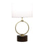 Bedroom Table Lamp With Circular Design - White