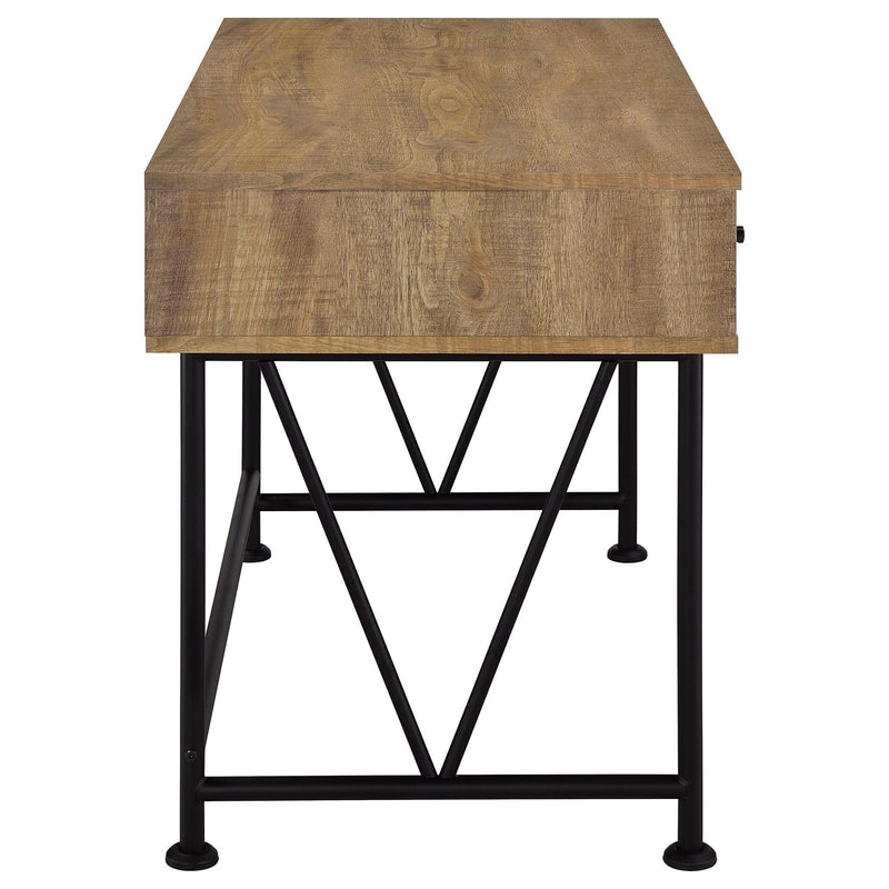 Vellun - 3 Drawer Writing Desk - Mango Color