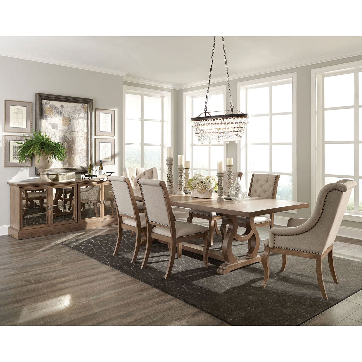 Fremont - Upholstered Dining With Button Tufted (Set of 2) - Brown