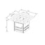 Propane Gas Fire Pit Table, 50000 Btu, Rectangular For Outside - Black