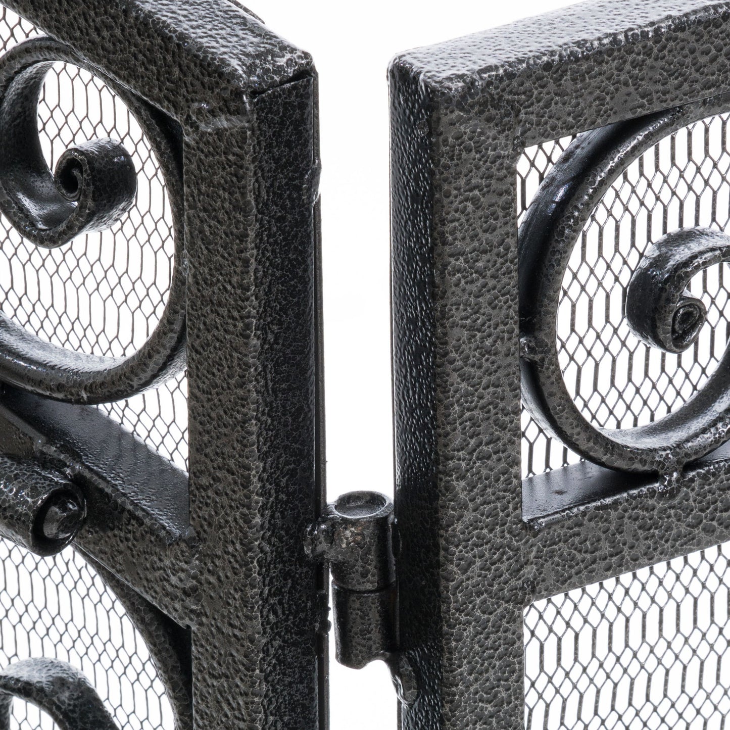 Mariella - Traditional Floral Iron Fireplace Screen With Ornate Design