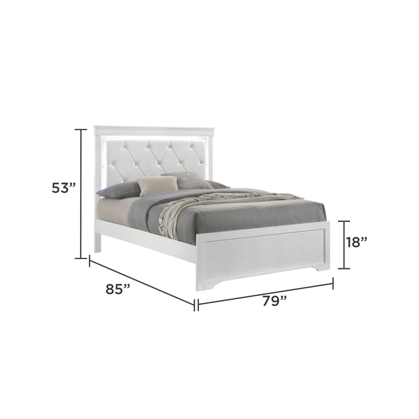 Blaze - Bed With LED Headboard