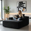 Convertible Chaise Lounge Chair With Wide Armrest & Throw Pillows