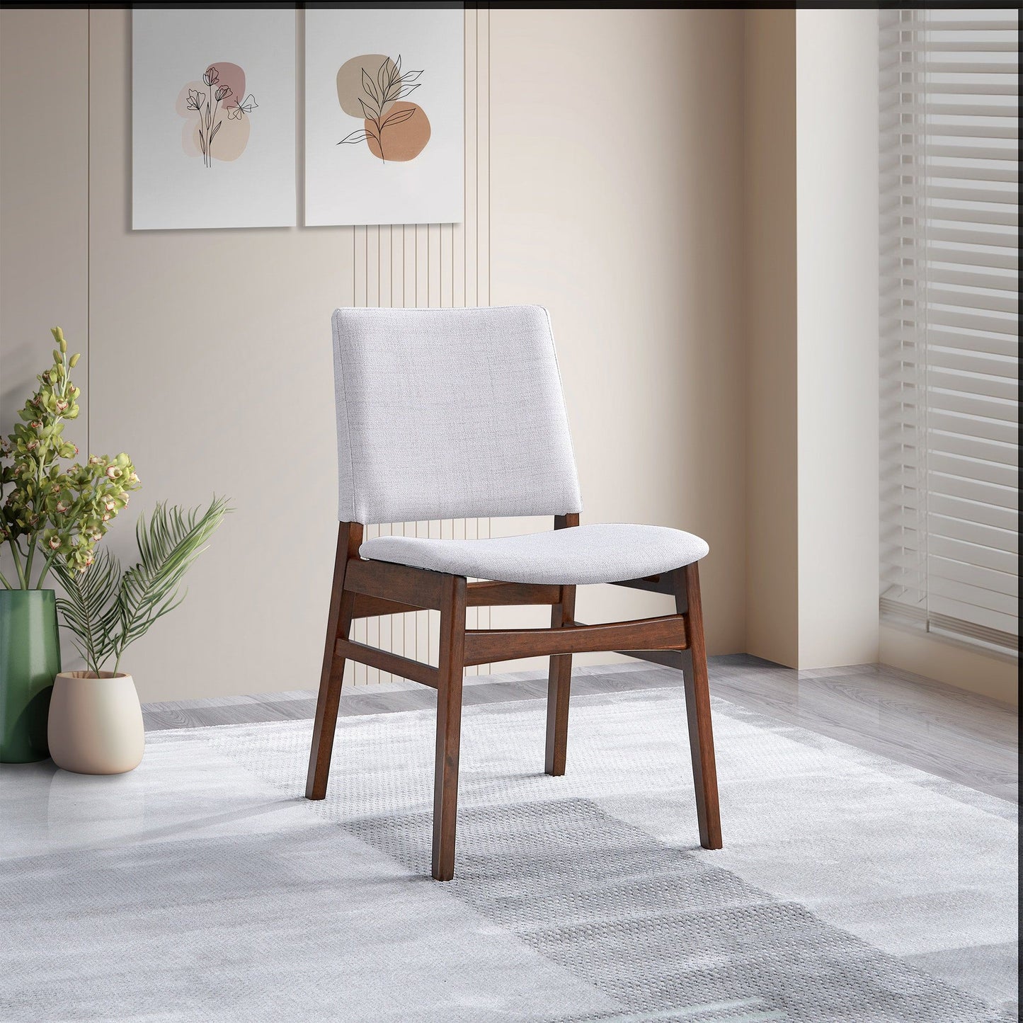 Gusto - Dining Chair (Set of 2) - Brown / Light Gray