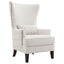 Lindstrom - Wingback Accent With Contoured Back - Ivory White