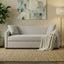 3 Seater Sofa With Wrap Around Armrests And Throw Pillows
