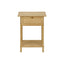 Accent Table With Storage Drawer, 2 Tier Nightstand For Living Room - Natural