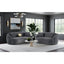 Lorraine - Upholstered Curved Loveseat - Dark Gray