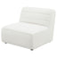 Bonnie - Upholstered Armless Chair With Channel Tufting - Ivory