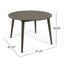Round Outdoor Patio Table With Slatted Top - Gray