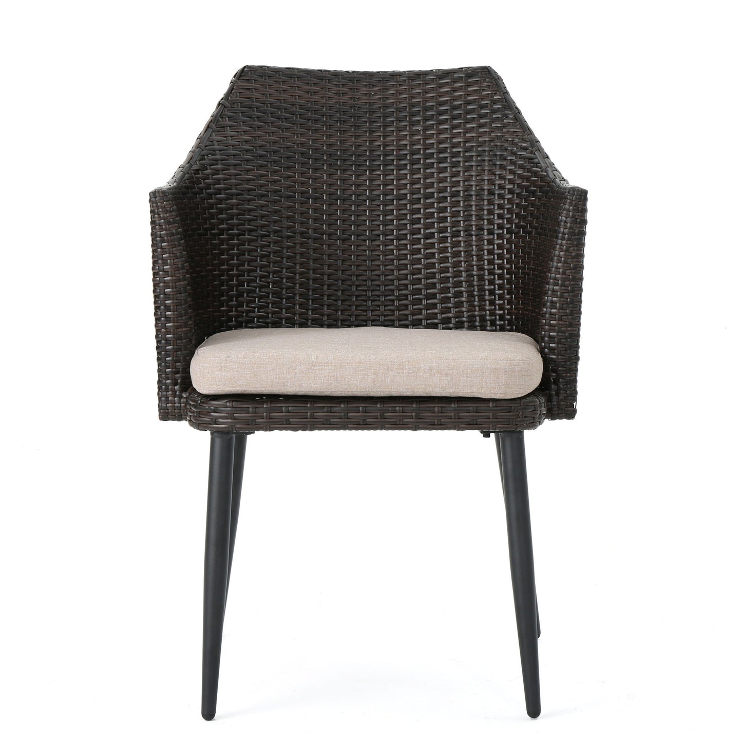 Kenneth - 3 Pieces Chat Set Outdoor Furniture - Brown Multi