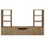 Noriega - 3 Piece TV Entertainment Center, Open & Concealed Storage - Wood