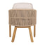 Grotta - Outdoor Dining Arm Chair (Set of 2) - Teak / Beige