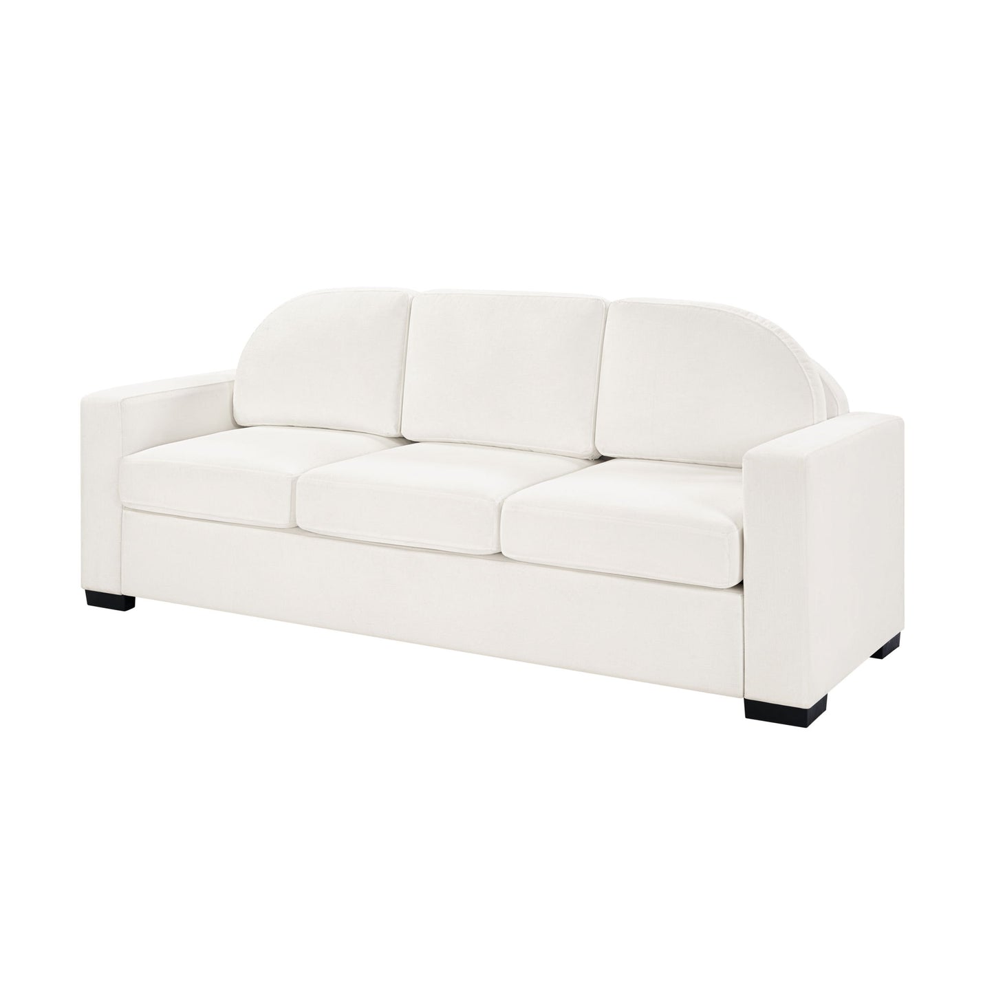Modern 3 Seater Sofa With Curved Backrest