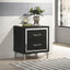 Malcolm - 2 Drawer Nightstand - Black