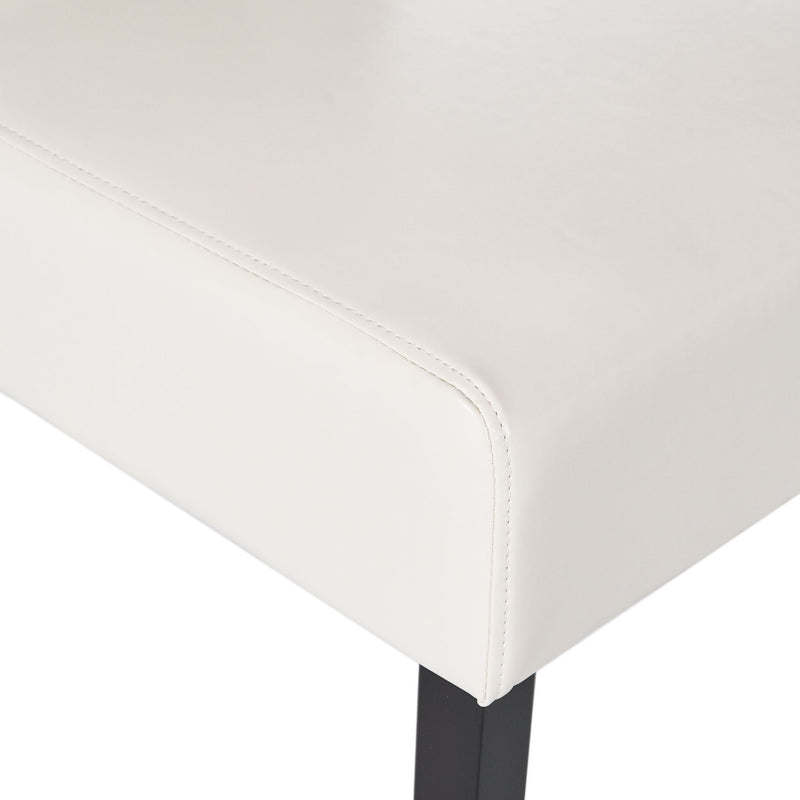 Carter - Silla de comedor 5 Tuft con respaldo capitoné y patas color espresso - Marfil