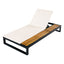 Chaise Lounge Set, 5 Position Adjustable, Flat Side Surface Storage