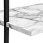Bookshelf, Bookcase, Etagere, Ladder, 5 Tier, For Office, Marble Look Contemporary & Modern