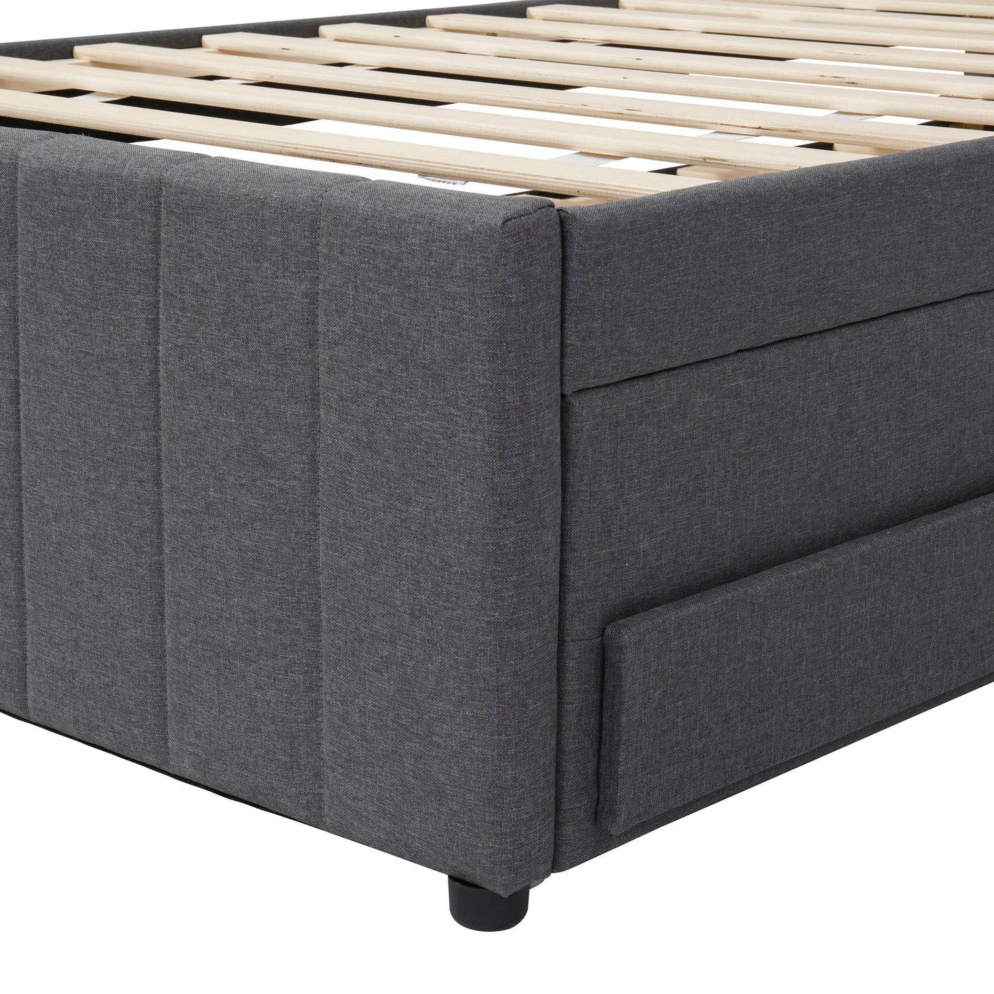 Upholstered Design Platform Bed With Trundle