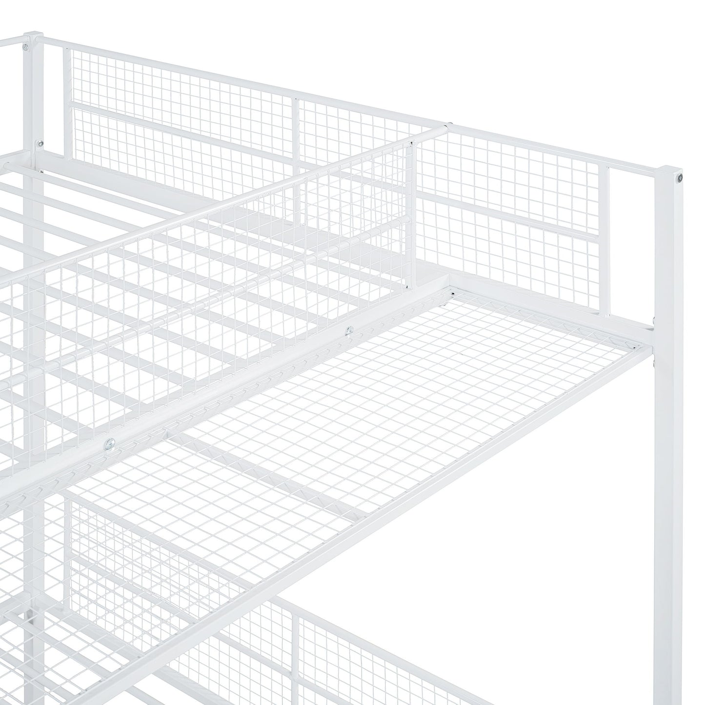 Bunk Bed With 5 Tier Shelves