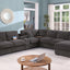 Celine - Corner Sectional Sofa With Right Facing Chaise, Cupholders, And Charging Ports - Gray