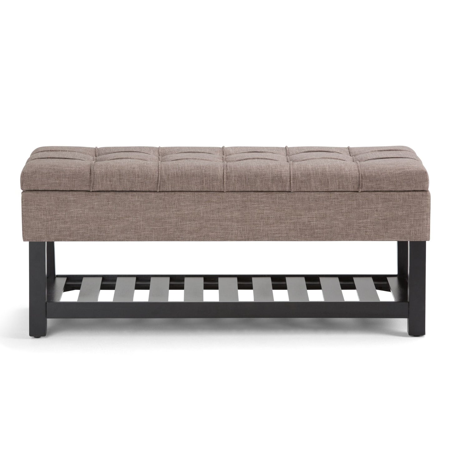 Saxon - Upholstered Transitional Storage Ottoman Bench