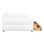 Queen Upholstered Platform Bed With USB Charging And 2 Storage Drawers - White
