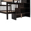 Stairway Bunk Bed With Storage And Guard Rail For Bedroom