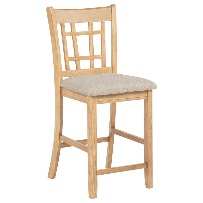 Davis - 5 Piece Oval Counter Height Dining Set With Expandable Table - Light Oak