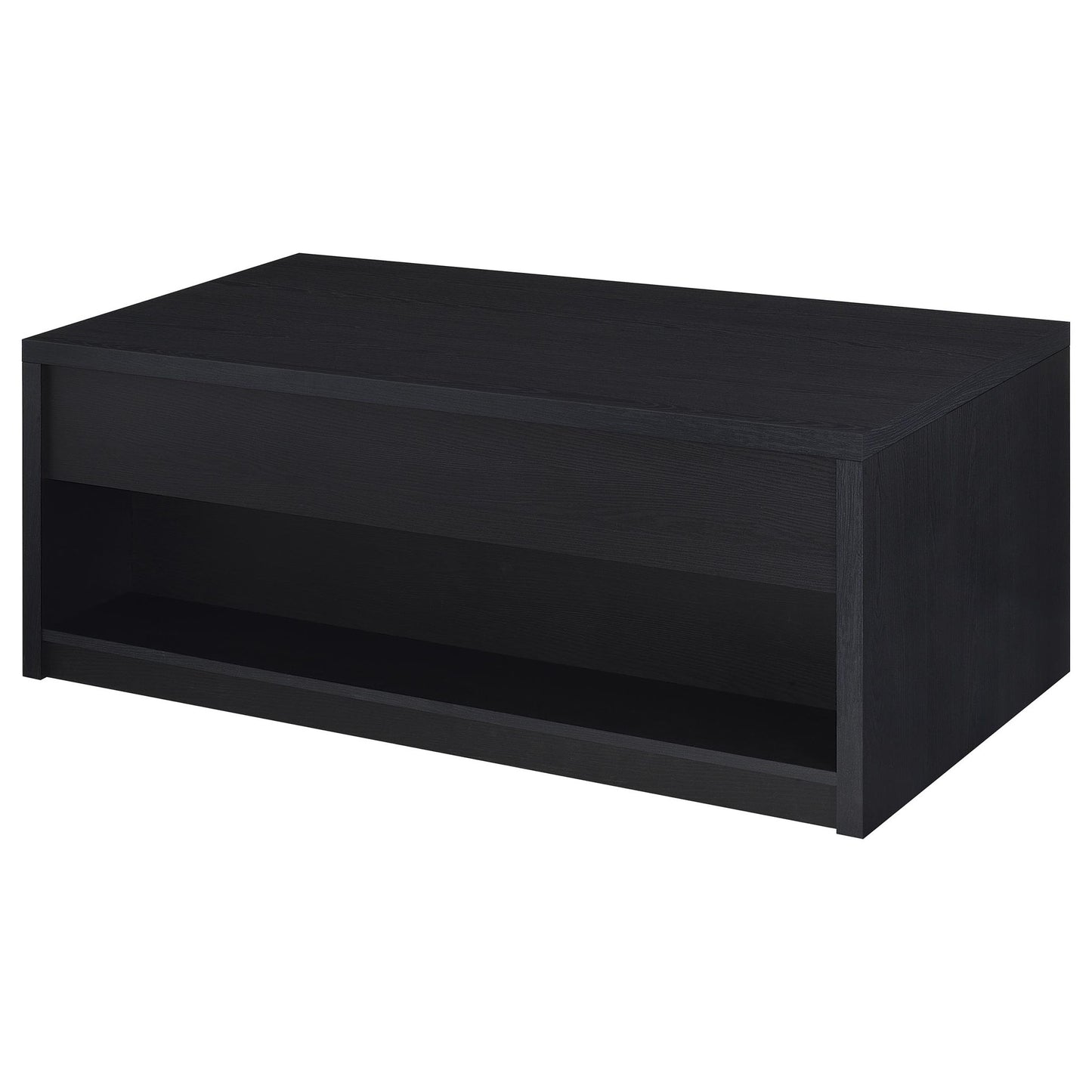 Canyon - Lift Top Table With Dual Drawers Storage Solution - Black