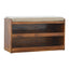 Pull Out Shoe Bench - Chestnut / Mud Linen