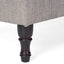 Dean - Fabric Storage Wide Tufted Rectangle Ottoman - Gray