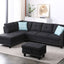 Alger - Left Hand Facing Sofa & Chaise With Ottoman