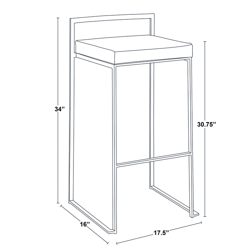 Fuji - Contemporary / Glam & Quality Construction Barstool
