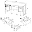 Azura - 4 Drawer Office Desk - Oak
