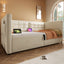 Upholstered Hydraulic Storage Daybed With USB & Type C Charging