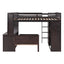 Loft Bed With A Twin Size Standalone Bed, Shelves, Desk, And Wardrobe