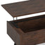 Lowry - Lift Top Coffee Table - Distressed Charcoal Brown