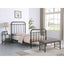 Twin Panel Bed With Ornate Design - Bronze