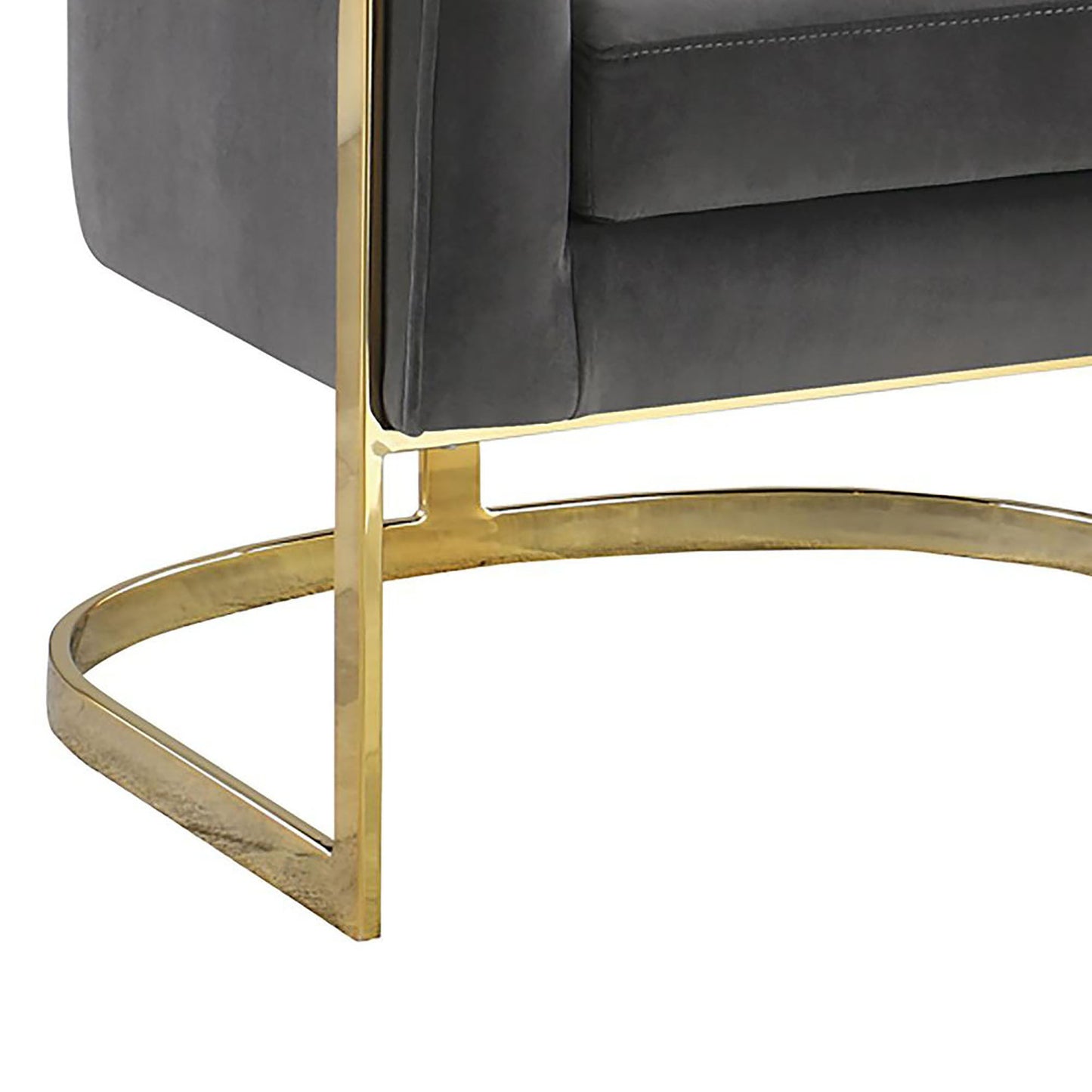 Tufted Barrel Accent Chair Upholstered Lounge Chair - Gray