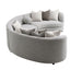 Ivria - Boucle Sectional Sofa With 9 Pillows - Gray