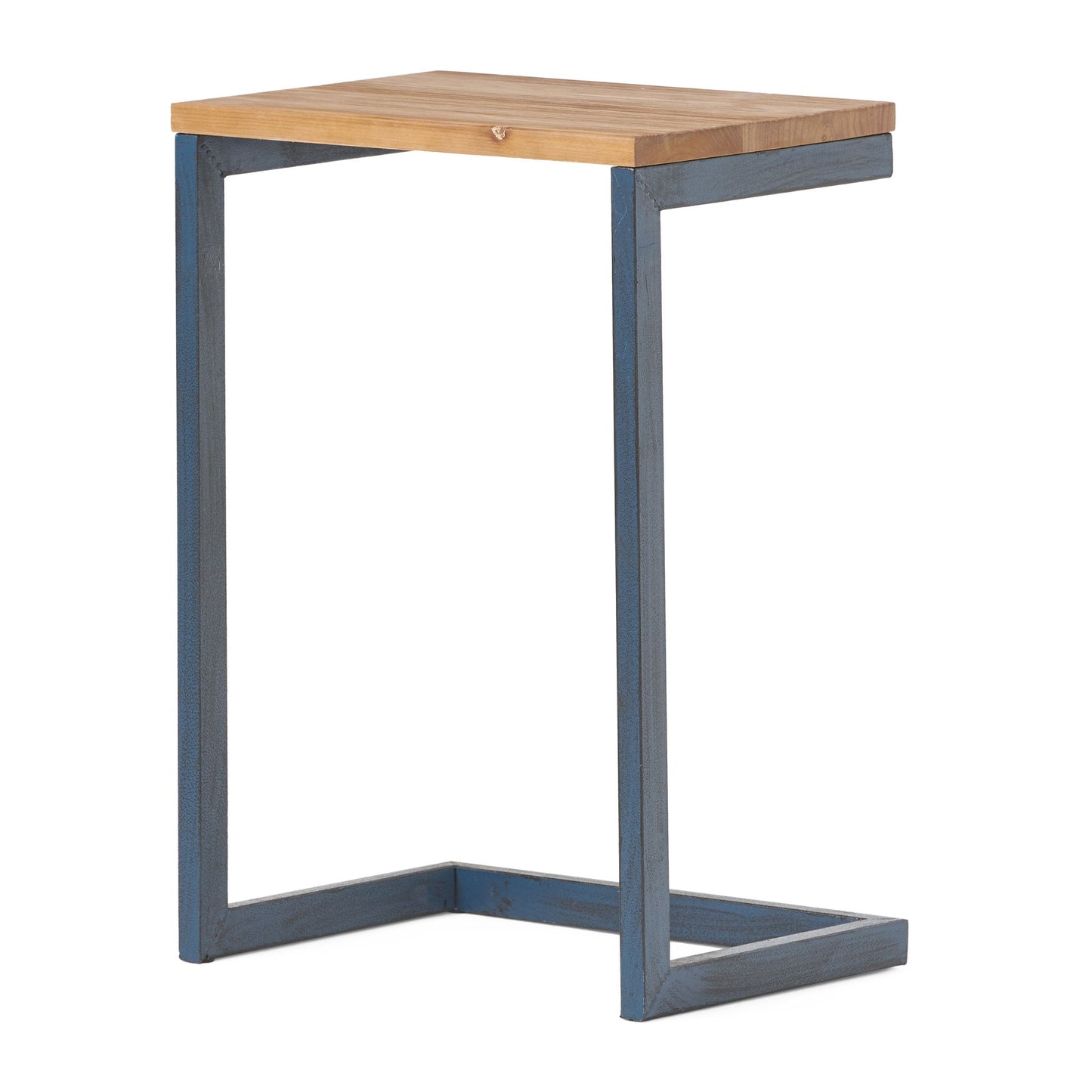 Kacha - Modern Industrial Firwood Nesting Tables (Set of 3) With Iron Frame - Antique Brown / Black