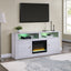 Terra - TV Stand Console With Fireplace - White Walnut