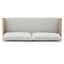 Modern 3 Seater Sofa With Wood Armrests