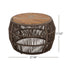 Round Side Table With Rope Frame
