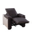 Misezon - Top Grain Leather Power Motion Recliner - Dark Brown