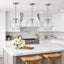 Gleam - Single Light Pendant Lamp With Clear Globe Satin - Antique Brass / Clear / Gold
